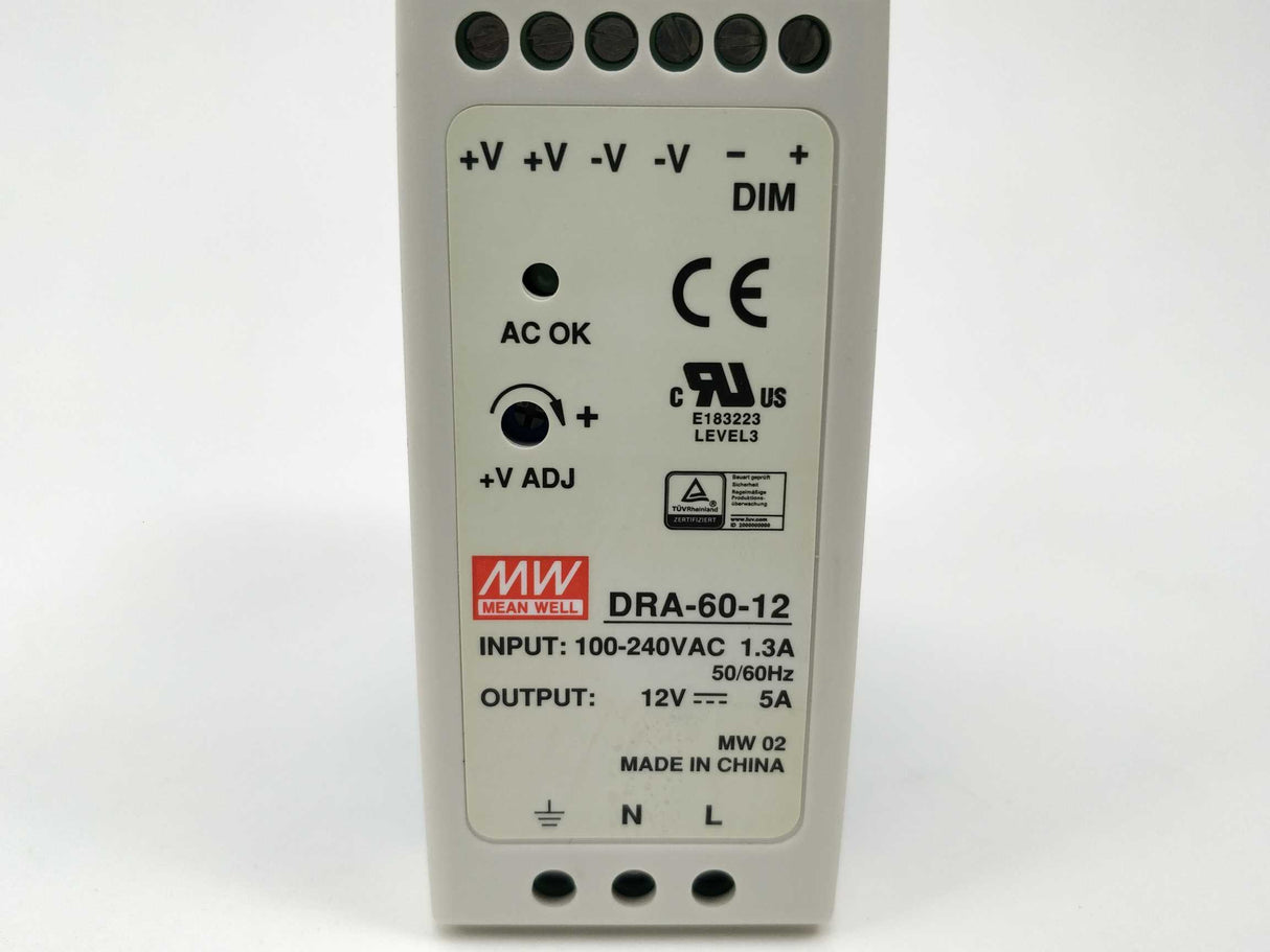 Mean Well DRA-60-12 Power supply output: 12V 5A