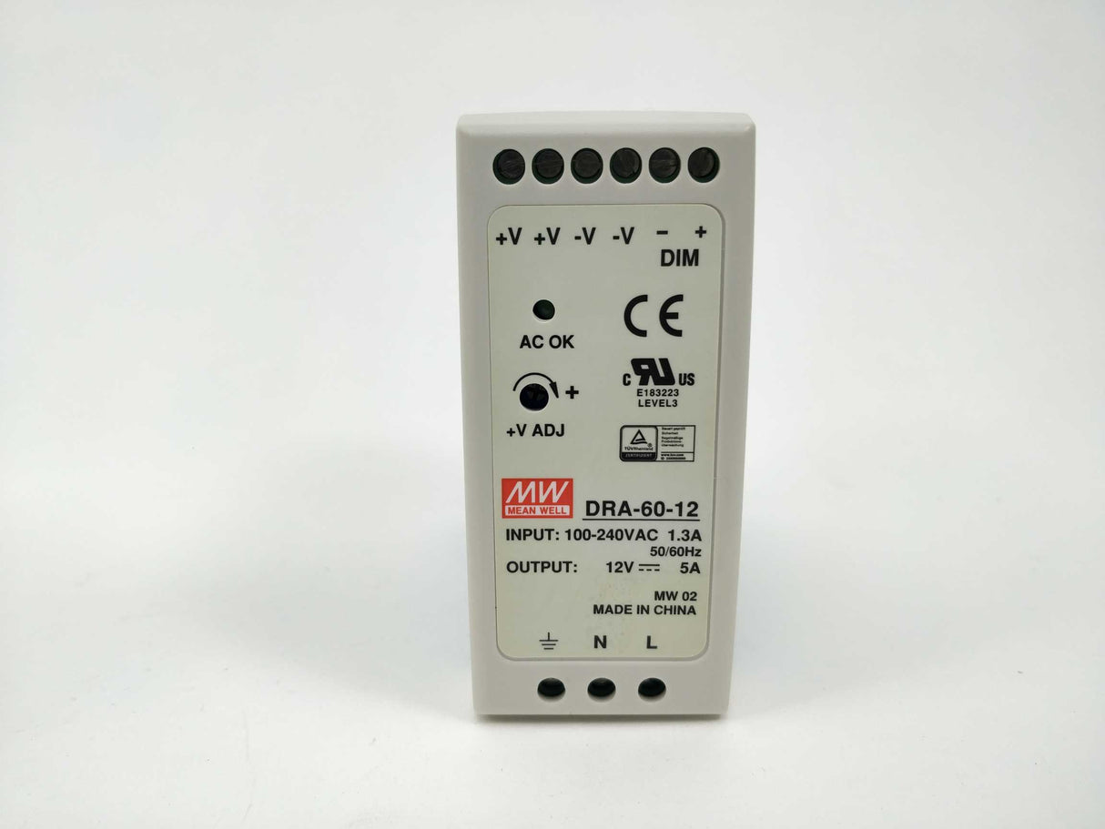 Mean Well DRA-60-12 Power supply output: 12V 5A