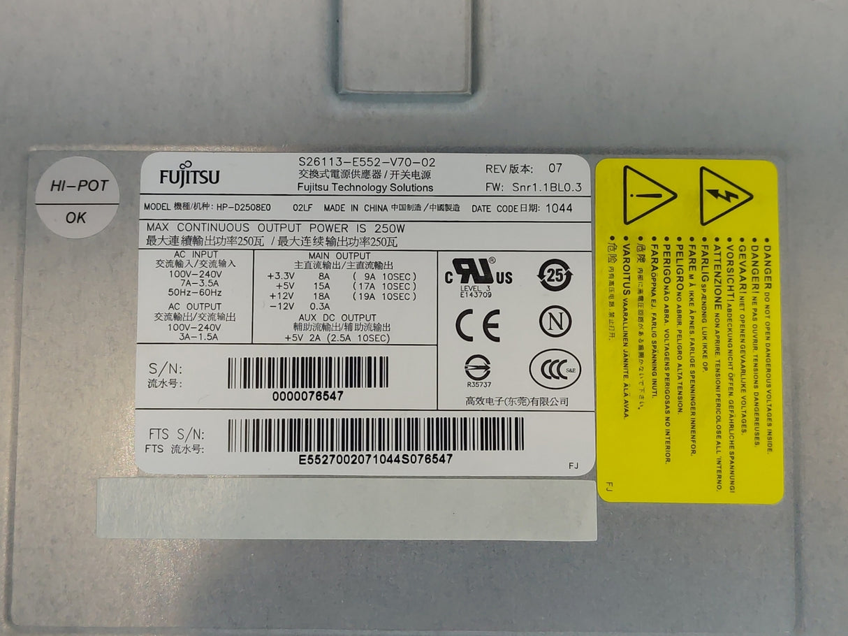 Fujitsu DT7-D3028 ESPRIMO E7936 0-Watt