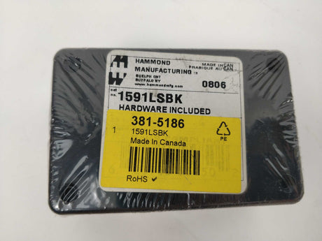 Hammond Manufacturing 1591LSBK Black Plastic Enclosure