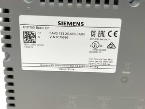 Siemens 6AV2123-2GA03-0AX0 KTP700 Basic DP
