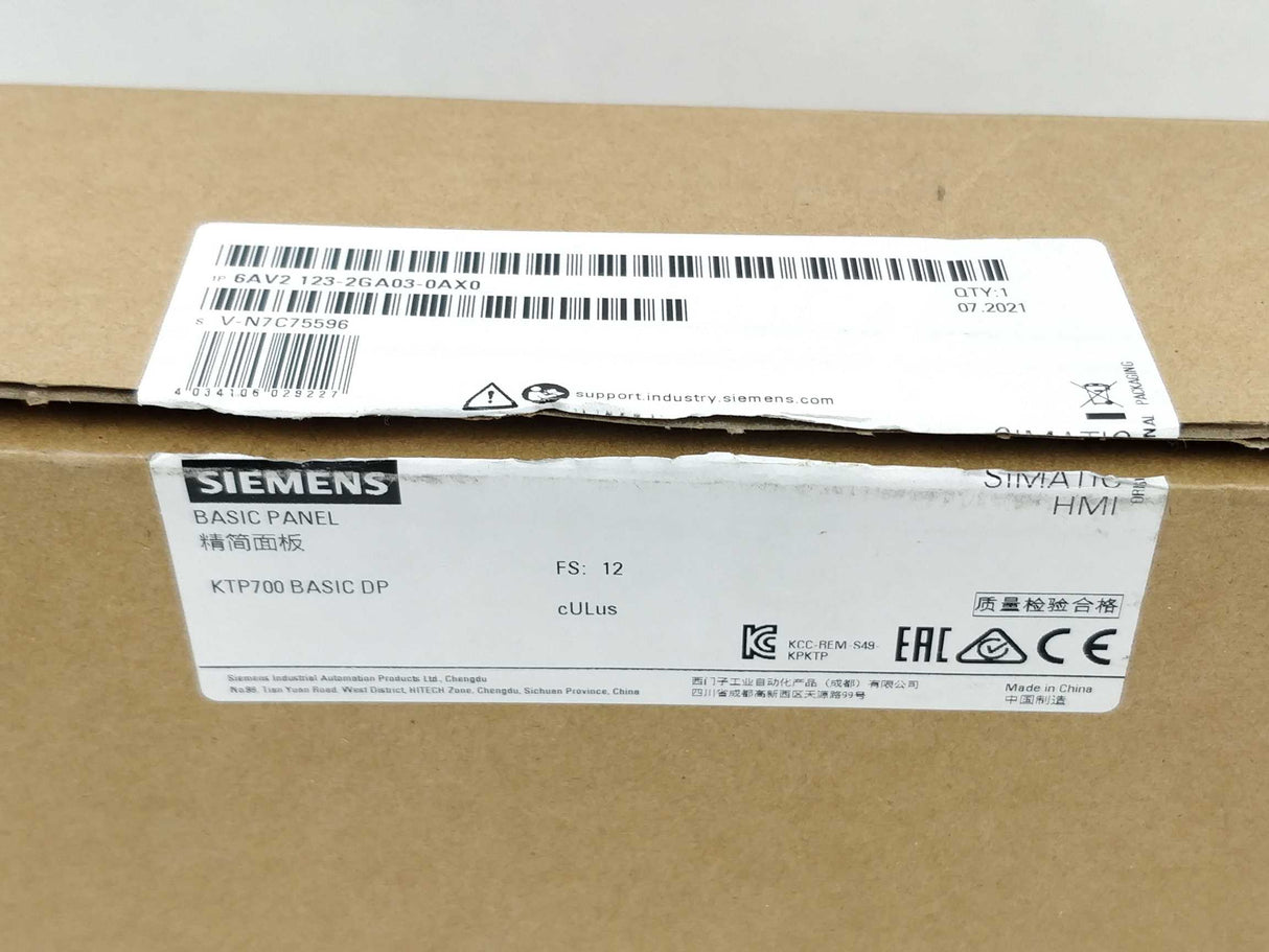 Siemens 6AV2123-2GA03-0AX0 KTP700 Basic DP