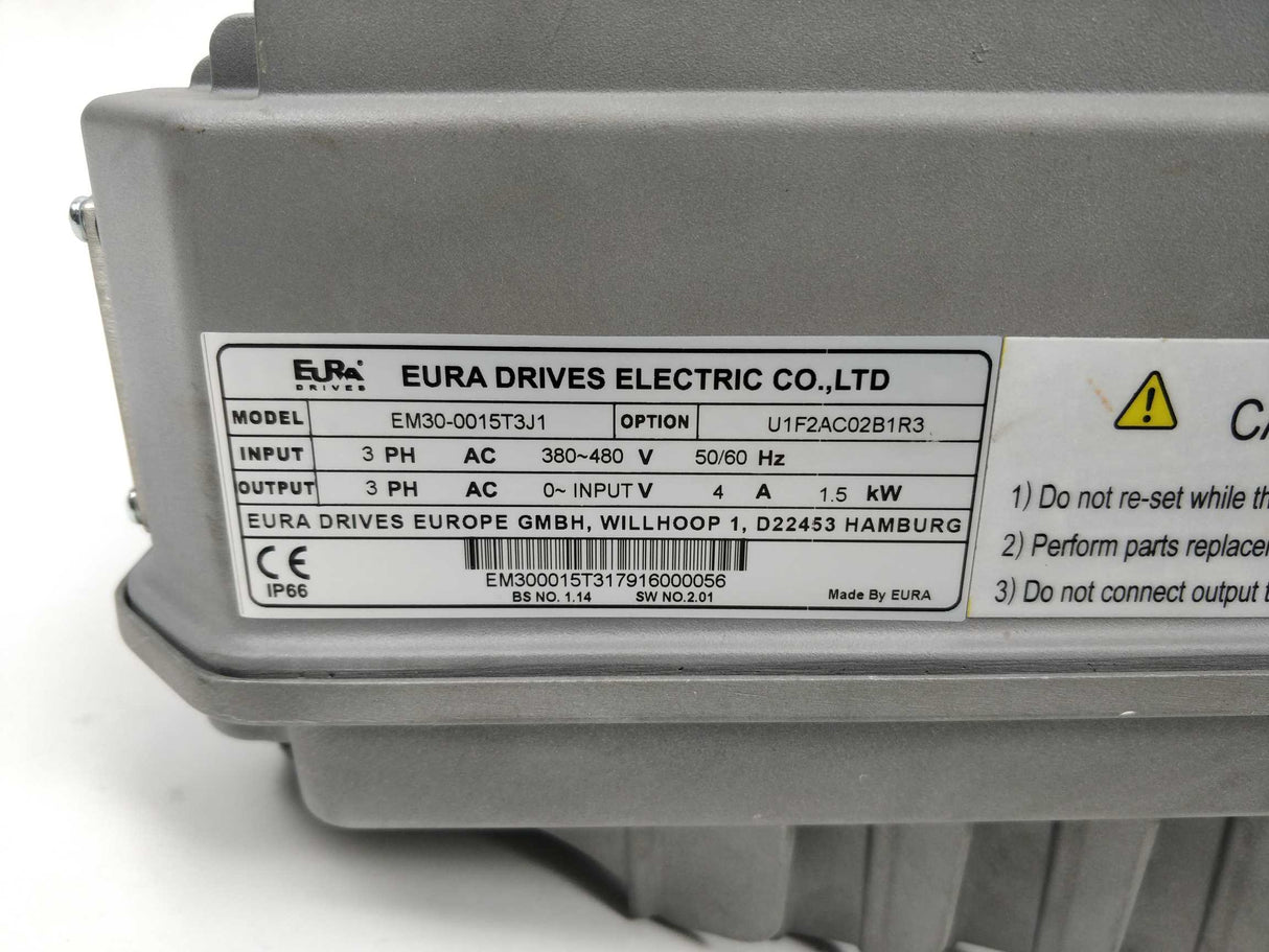 EURA DRIVES EM30-0015T3J1 U1F2AC02B1R3