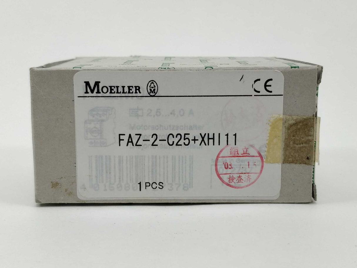 MOELLER FAZ-2-C25 with FAZ/FIP-XHI11 Circuit Breaker