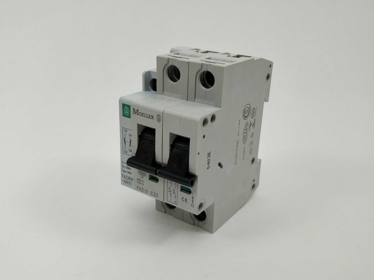 MOELLER FAZ-2-C20 with FAZ/FIP-XHI11 Miniature Circuit Breaker