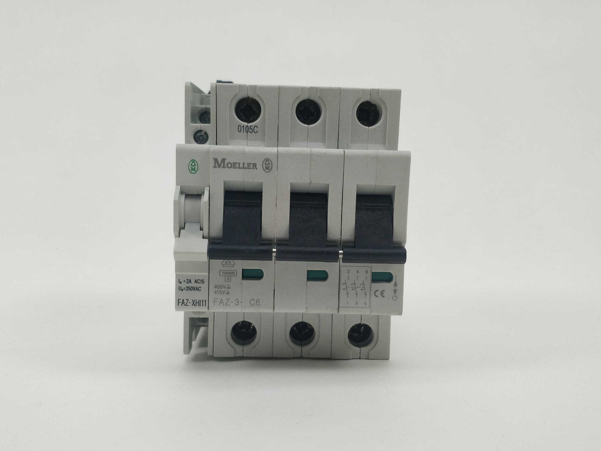 MOELLER FAZ-3-C6 with FAZ-XHI11 Circuit Breaker