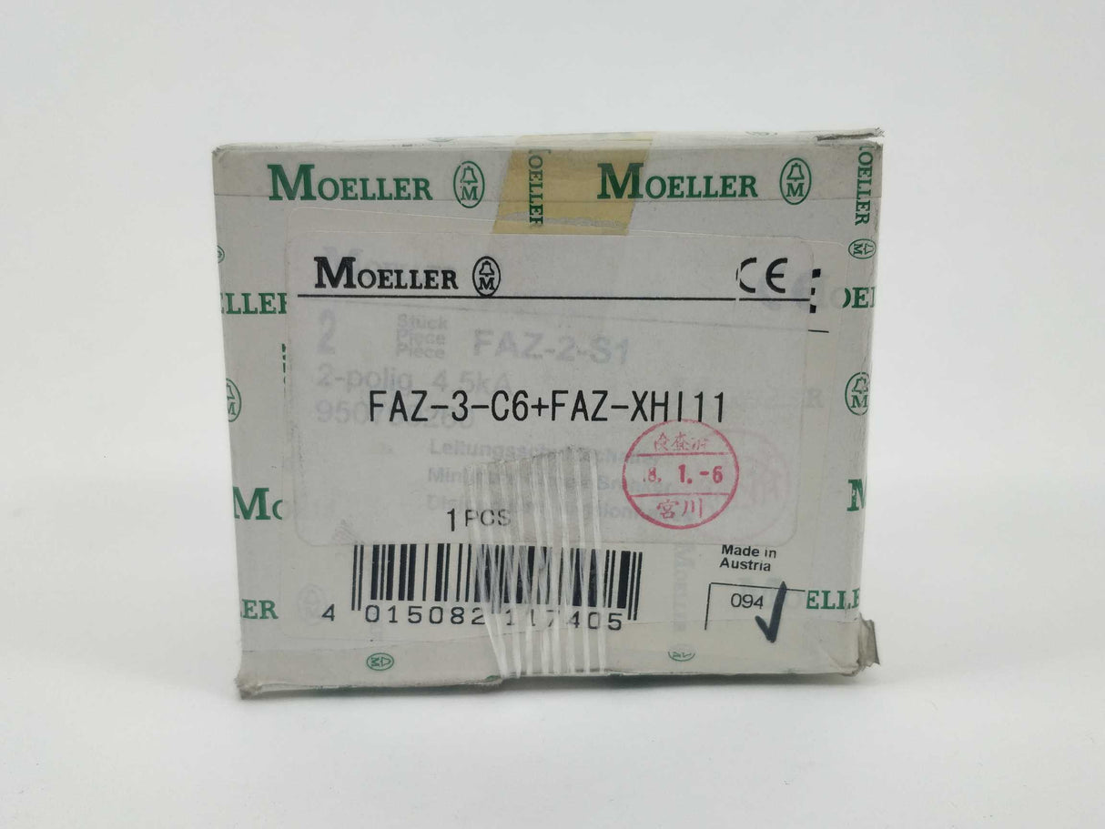 MOELLER FAZ-3-C6 with FAZ-XHI11 Circuit Breaker