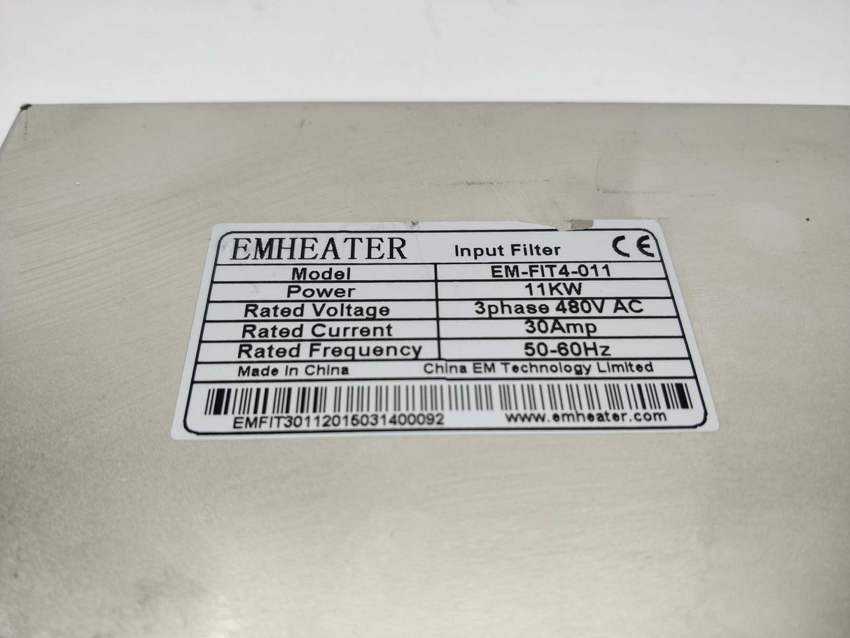 Emheater EM-FIT4-011 Input Filter 11KW 4PH 480V AC 30A 50-60Hz