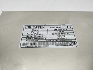 Emheater EM-FIT4-011 Input Filter 11KW 4PH 480V AC 30A 50-60Hz