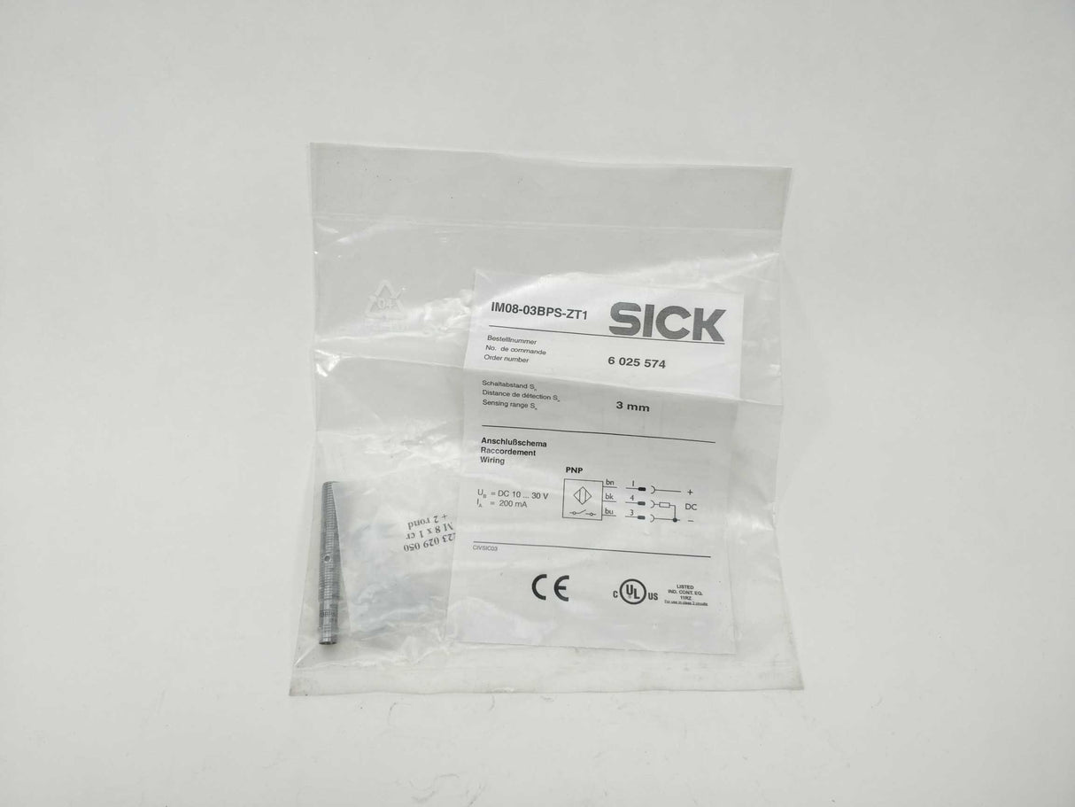 SICK 6025574 IM08-03BPS-ZT1 Inductive Sensor 3mm
