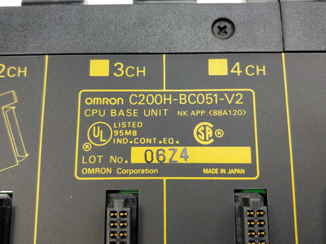 OMRON C200H-BC051-V2 CPU Base Unit