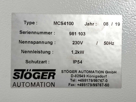 Stöger Automation MCS4100 Screwdriving system Controller + 2x Delivery units
