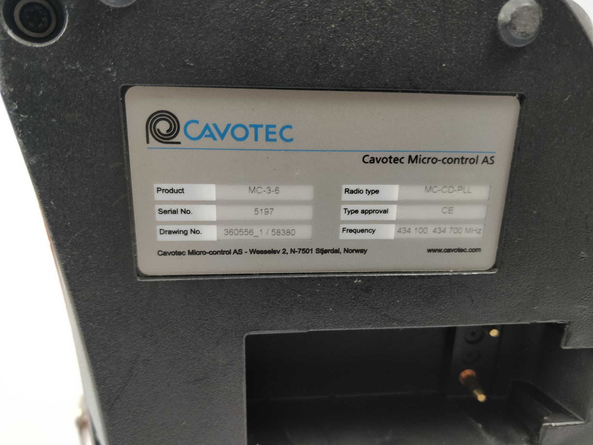 Cavotec MC-3-6 Terminal Remote Control. With MC-LINK-PM. Sold as spare parts.
