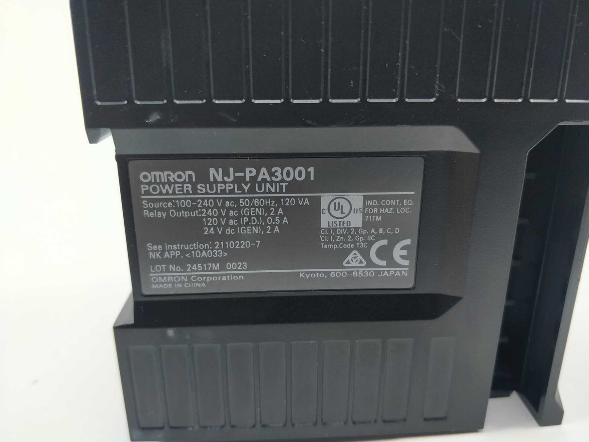 OMRON NJ-PA3001 Power Supply Unit