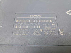 Siemens 6ES7407-0KA01-0AA0 Power supply