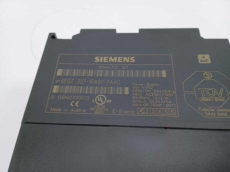 Siemens 6ES7307-1EA80-0AA0 Simatic S7 power supply DC 24V
