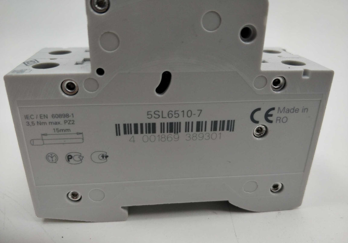 Siemens 5SL6510-7 Miniature circuit breaker MCB C10