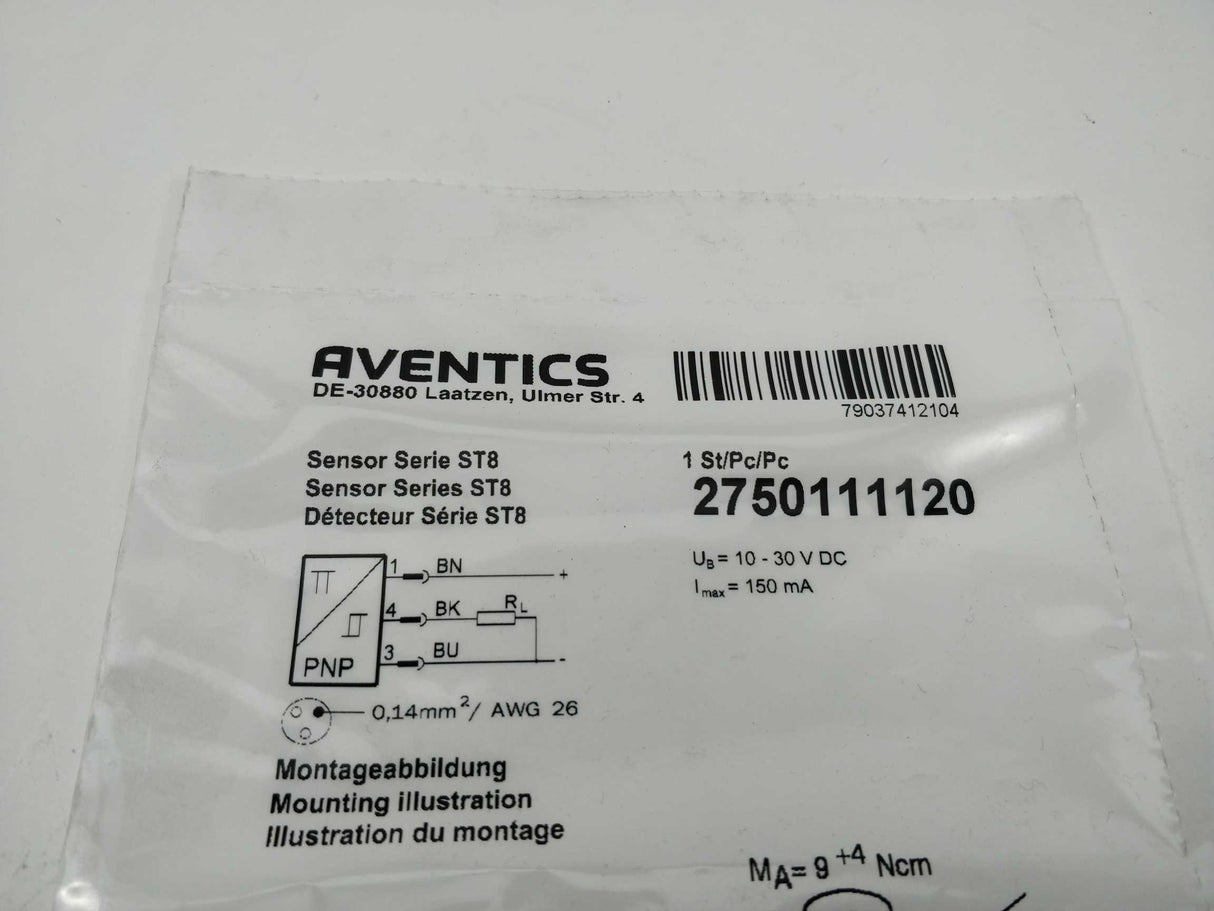 Aventics 2750111120 Piston Cylinder Reed Sensor