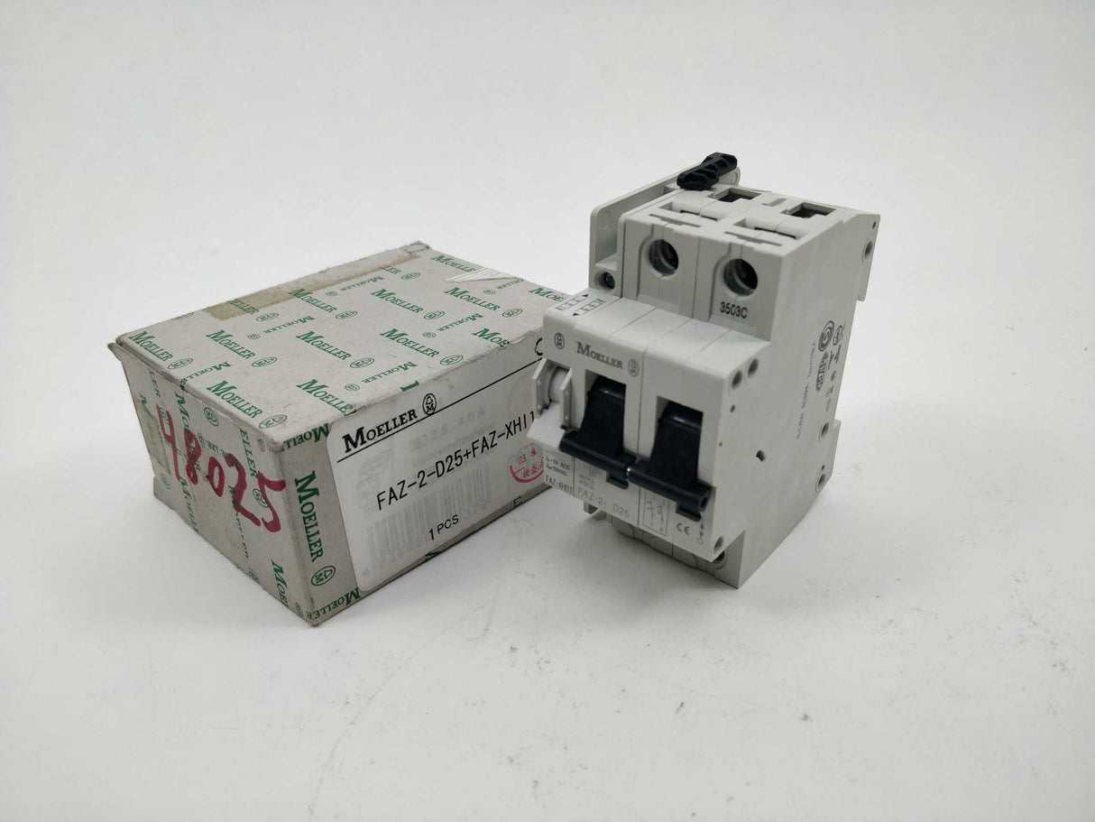 MOELLER FAZ-2-D25 Circuit Breaker with FAZ-XHI11 Auxiliary contact