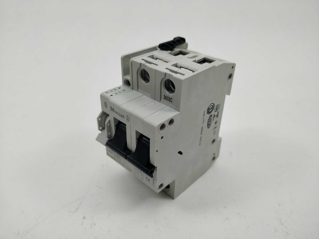 MOELLER FAZ-2-D25 Circuit Breaker with FAZ-XHI11 Auxiliary contact