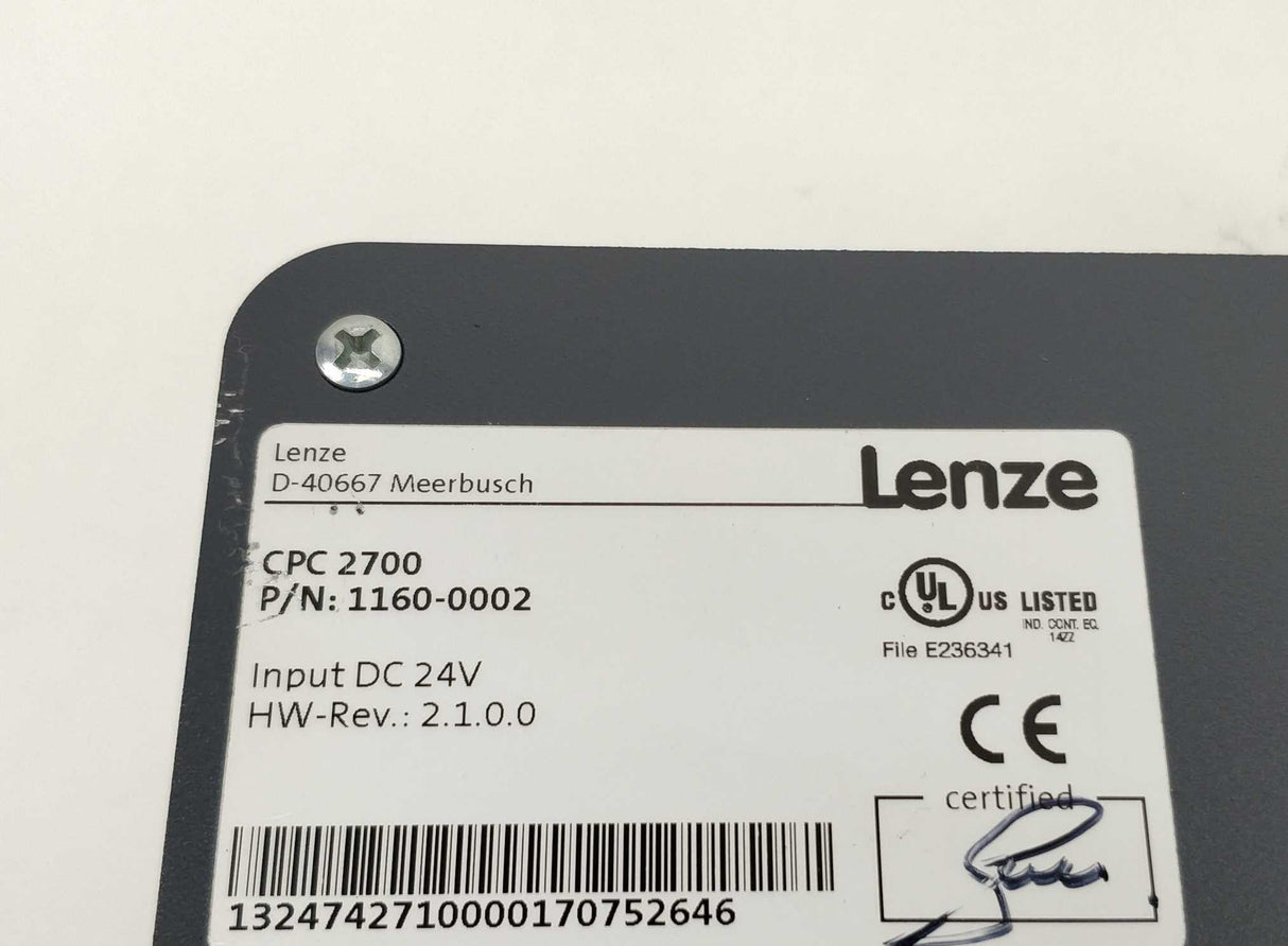 LENZE CPC 2700 . 1160-0002 CPC 2700 Input DC 24V