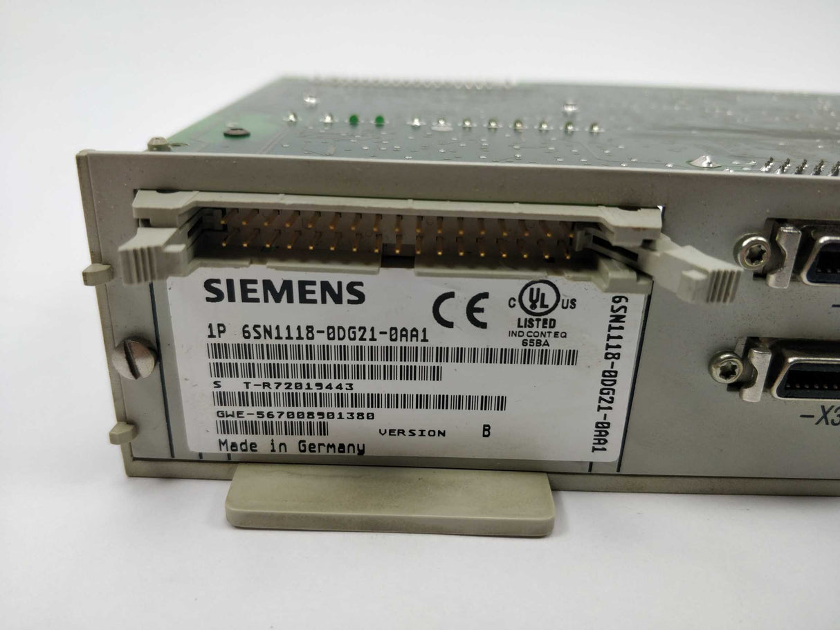 Siemens 1P6SN1118-0DG21-0AA1 VER. B Simodrive Control Plug-in Unit