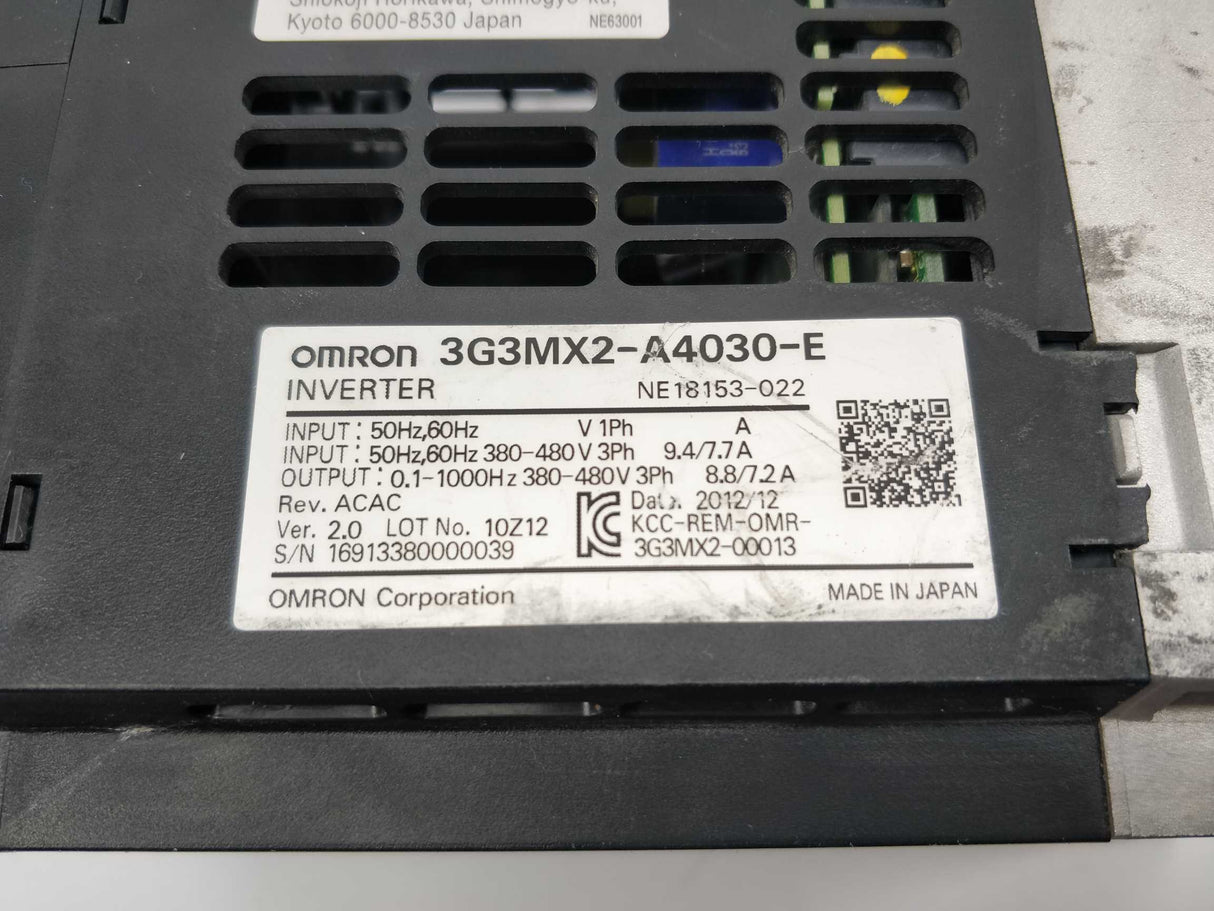 OMRON 3G3MX2-A4030-E Inverter MX2
