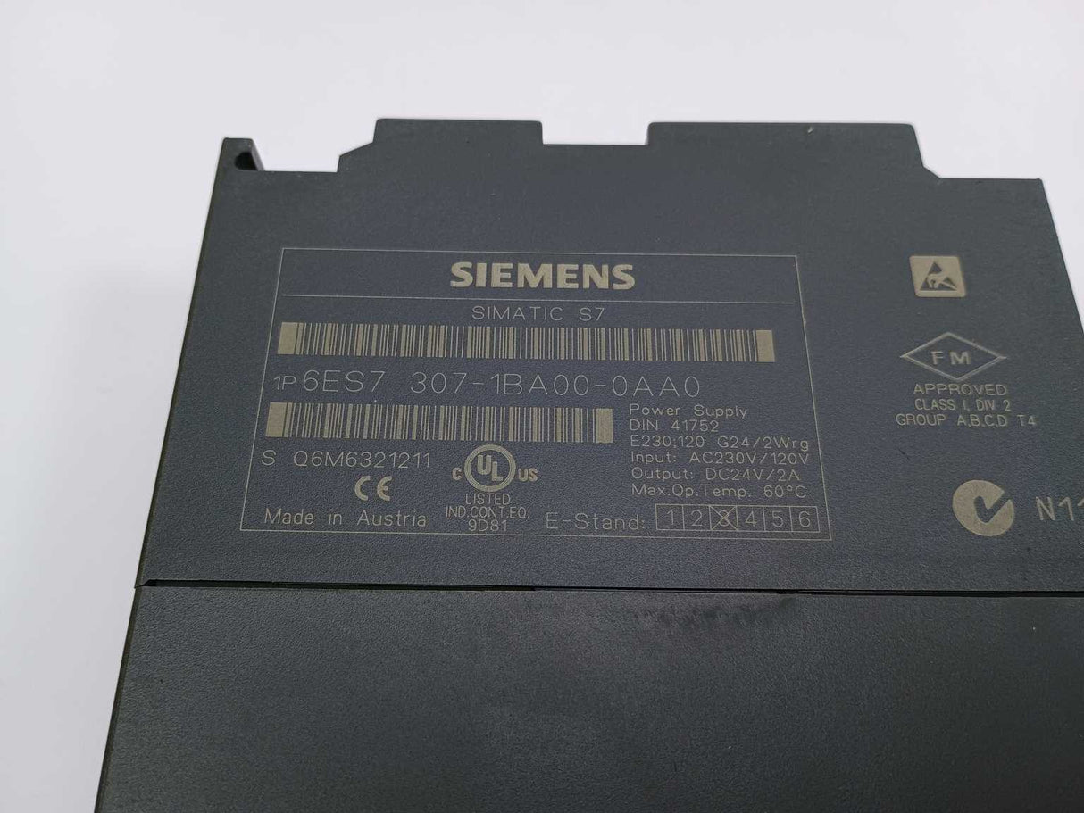 Siemens 6ES7307-1BA00-0AA0 POWER SUPPLY