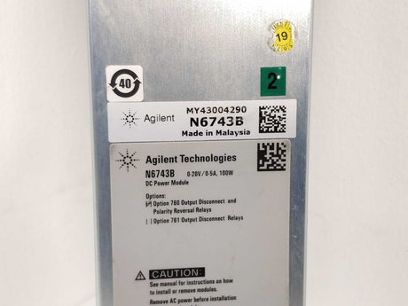 Agilent Technologies DC Power Module N6743B DC Power Module 0-20V/0-5A, 100W