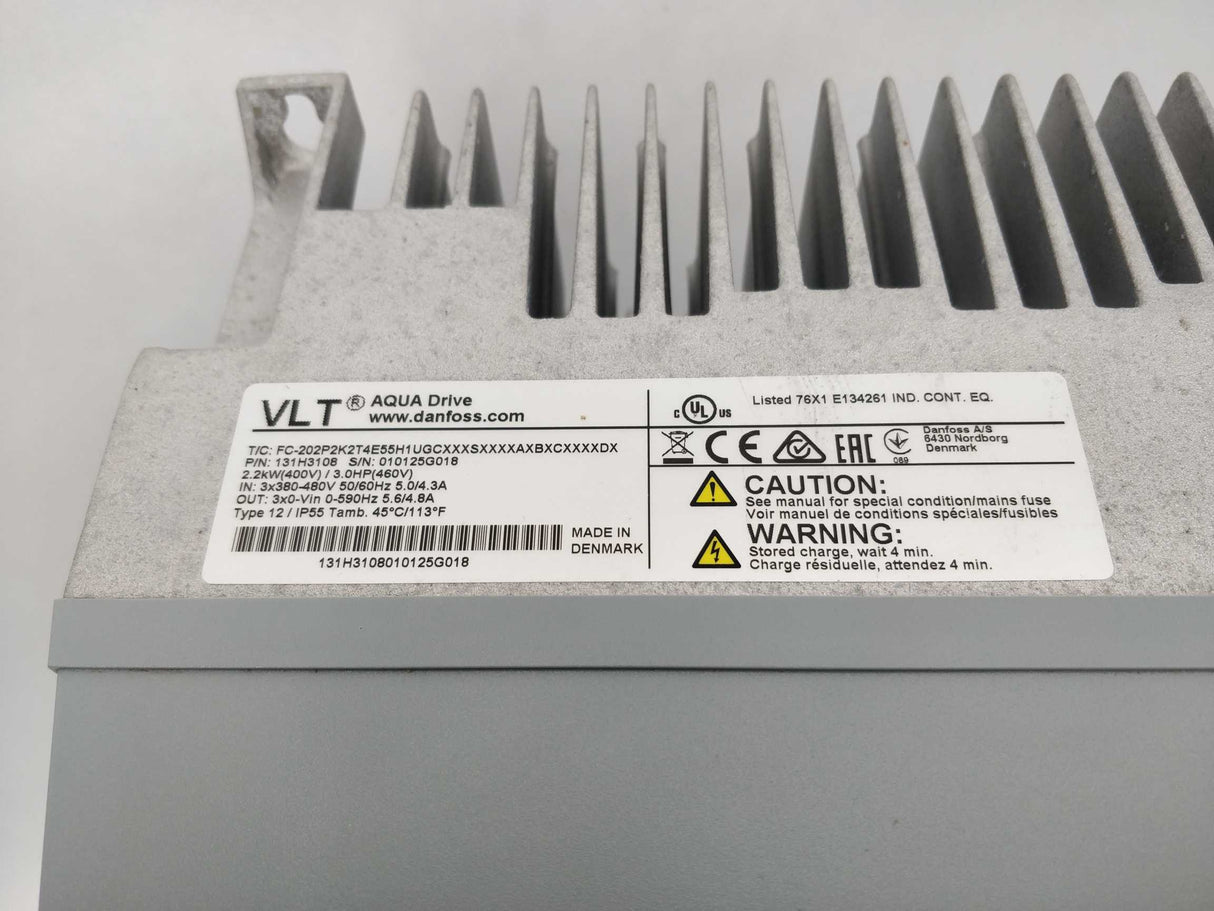 Danfoss 131H3108 FC-202P2K2T4E55H1UGCXXXSXXXXAXBXCXXXXDX