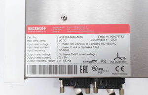 Beckhoff AX5203-0000-0010 Digital Servo Drive 2-channel