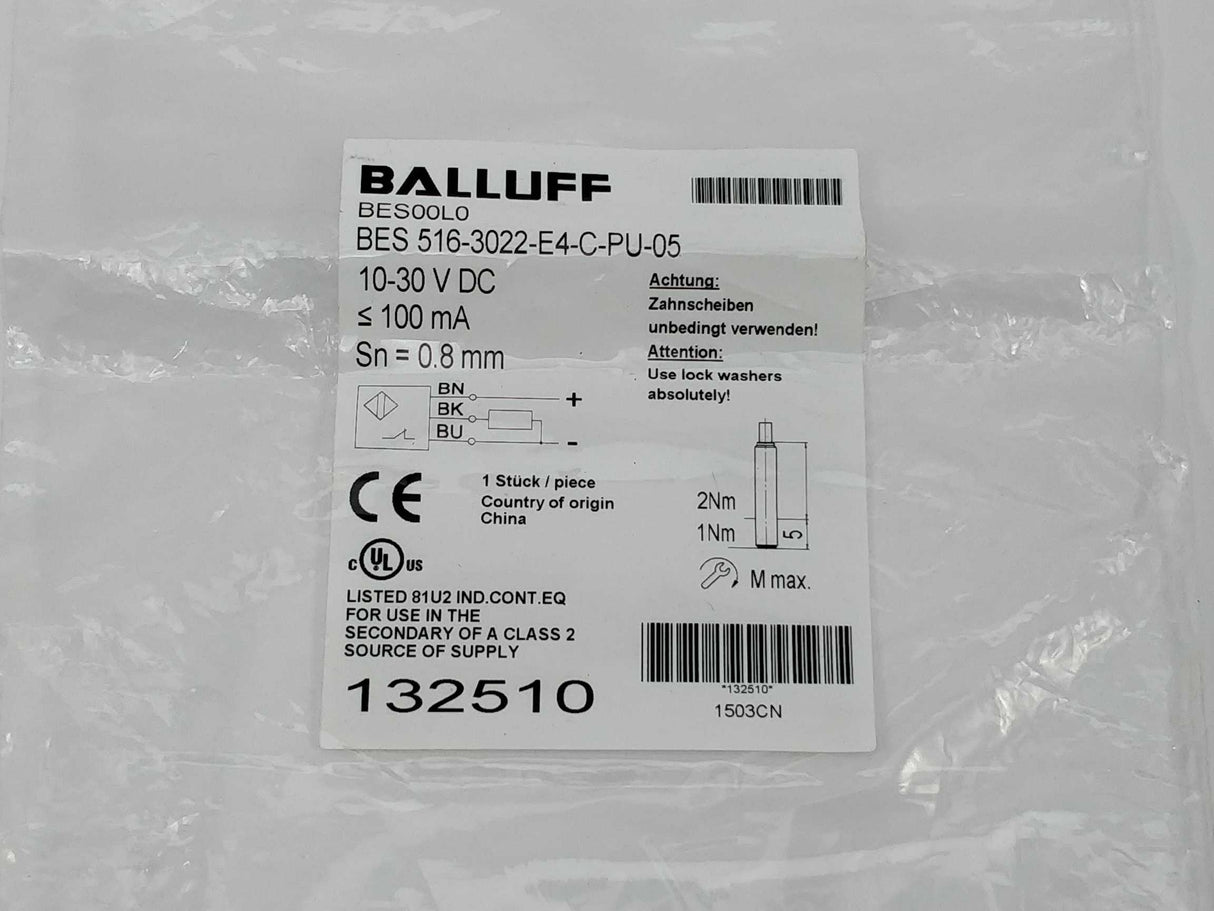 BALLUFF BES 516-3022-E4-C-PU-05 Inductive standard sensors BES00L0