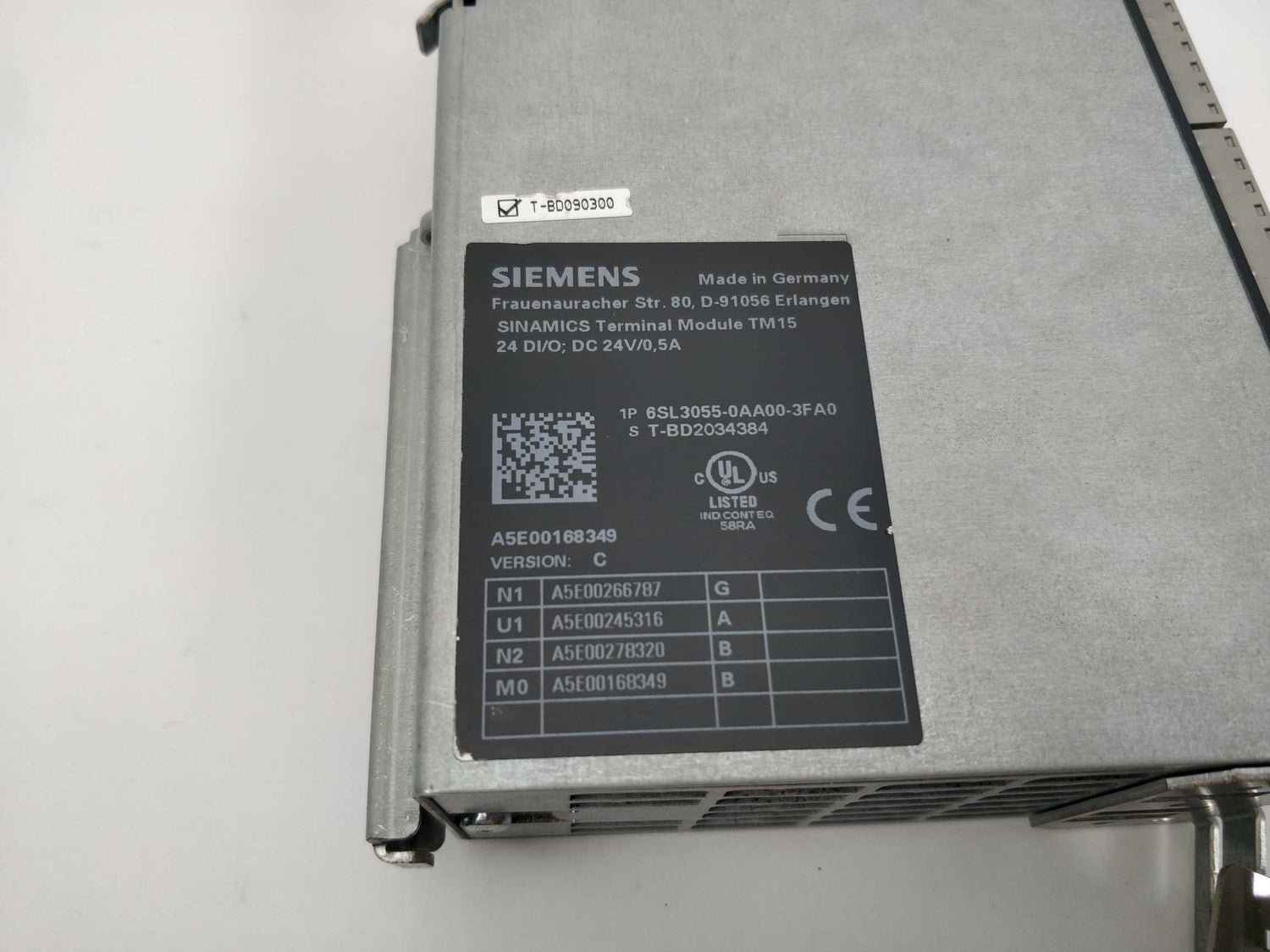 Siemens 6SL3055-0AA00-3FA0 SINAMICS TERMINAL MODULE TM15 Ver. C ...