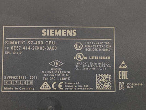 Siemens 6ES7414-2XK05-0AB0 SIMATIC S7-400, w:memory card 6ES7952-0KH00-0AA0