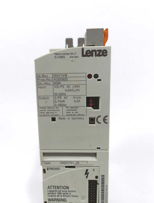 LENZE E82EV751S2B 8200 VECTOR INVERTER, 00417418 E82EV751_2B