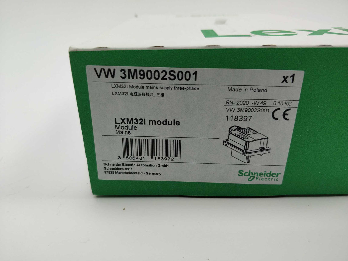 Schneider Electric LXM32I. VW3M9002S001 LXM32I Module Mains Supply Three-Phase