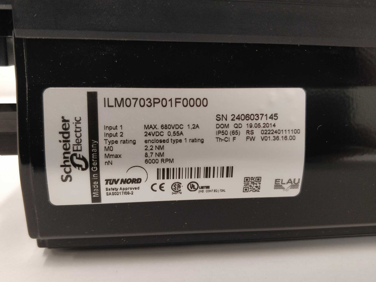 Schneider Electric ILM0703P01F0000 Integrated Servo Motor