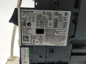 Schneider Electric GV2ME223 With LAD9AP3D1. 24VDC. 20-25 A