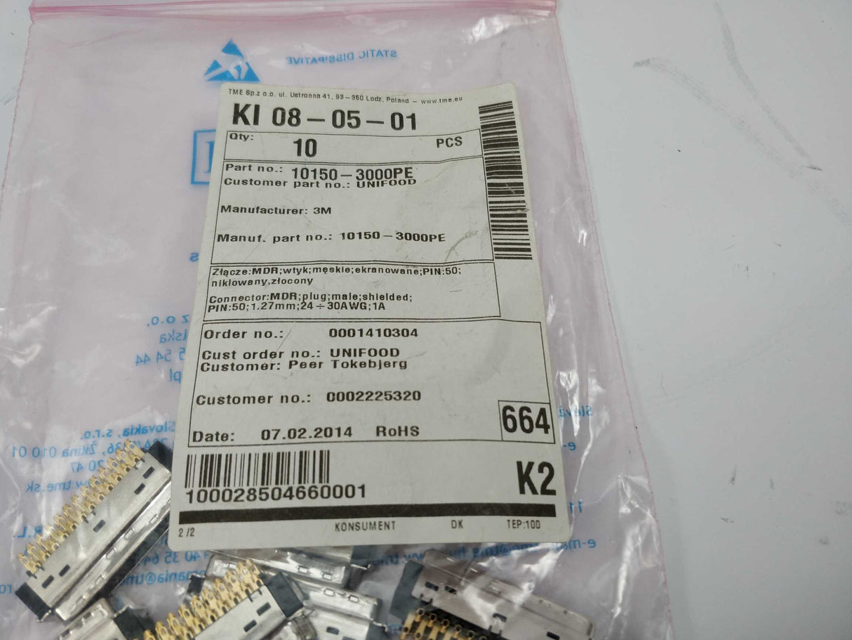 3M 10150-3000PE D Sub Connector MDR