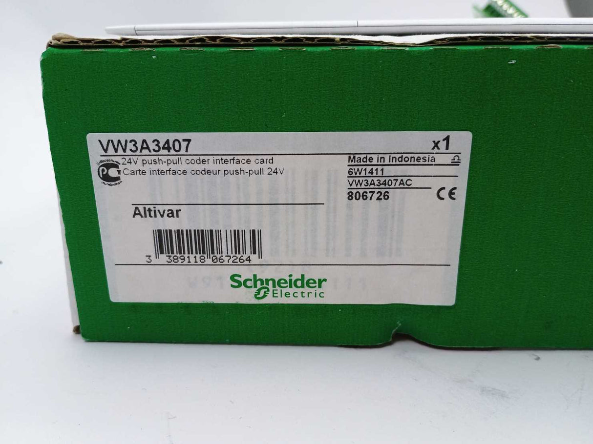 Schneider VW3A3407 24V push-pull coder interface card