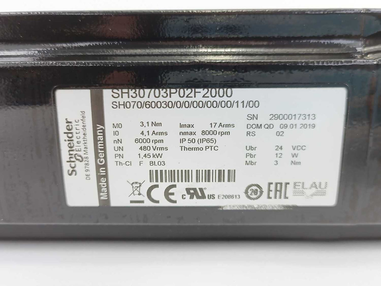 Schneider Electric SH30703P02F2000 Servomotor SH3 070