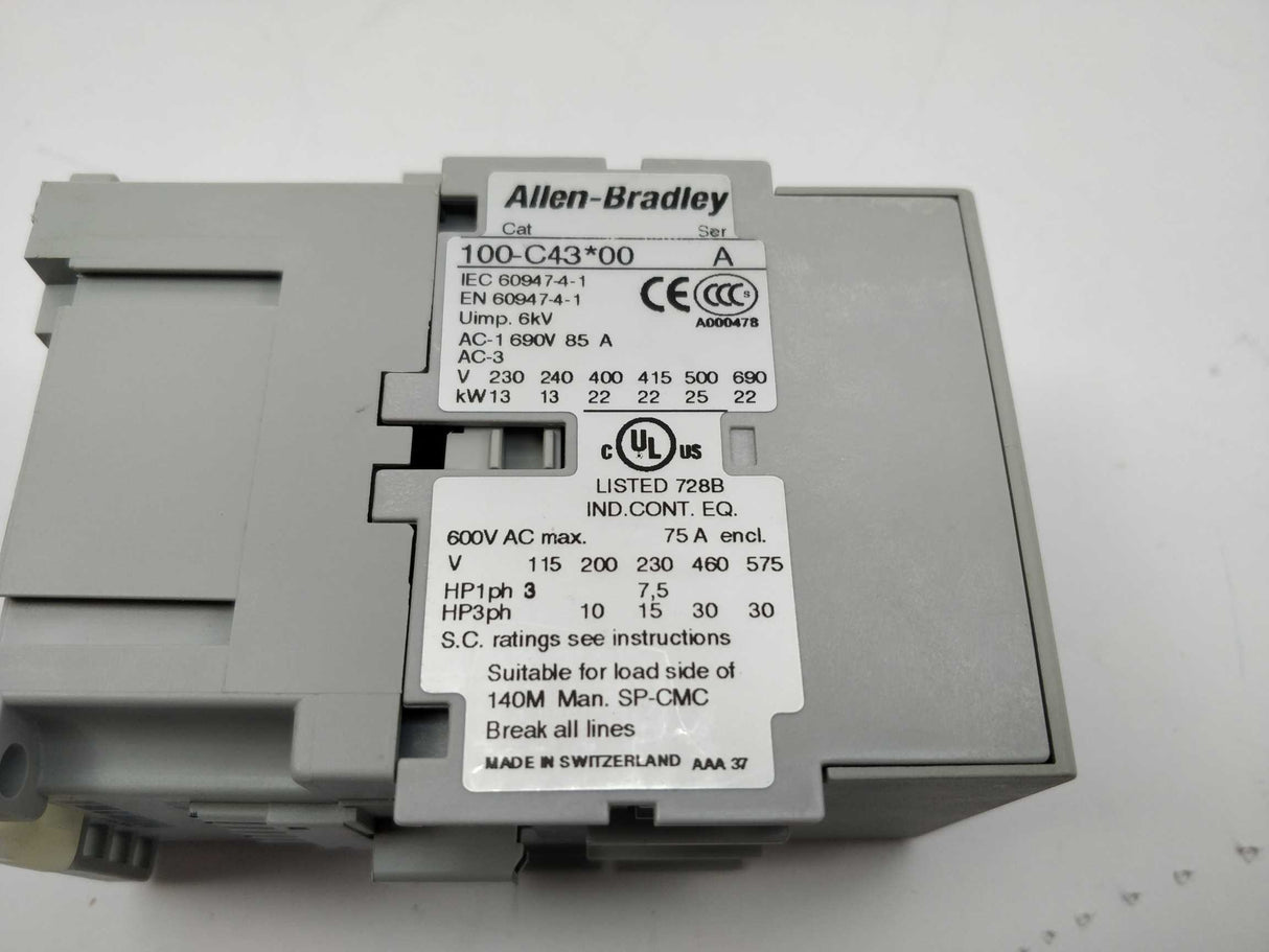 AB 100-C43KJ00 Contactor. Ser. A. 24V 50/60Hz