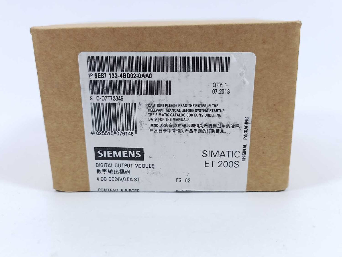 Siemens 6ES7132-4BD02-0AA0 SIMATIC S7 Output module 5 Psc.
