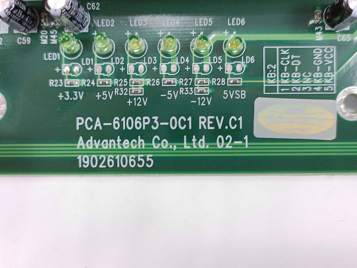 Advantech PCA-6106P3-0C1 Rev. C1 1902610655