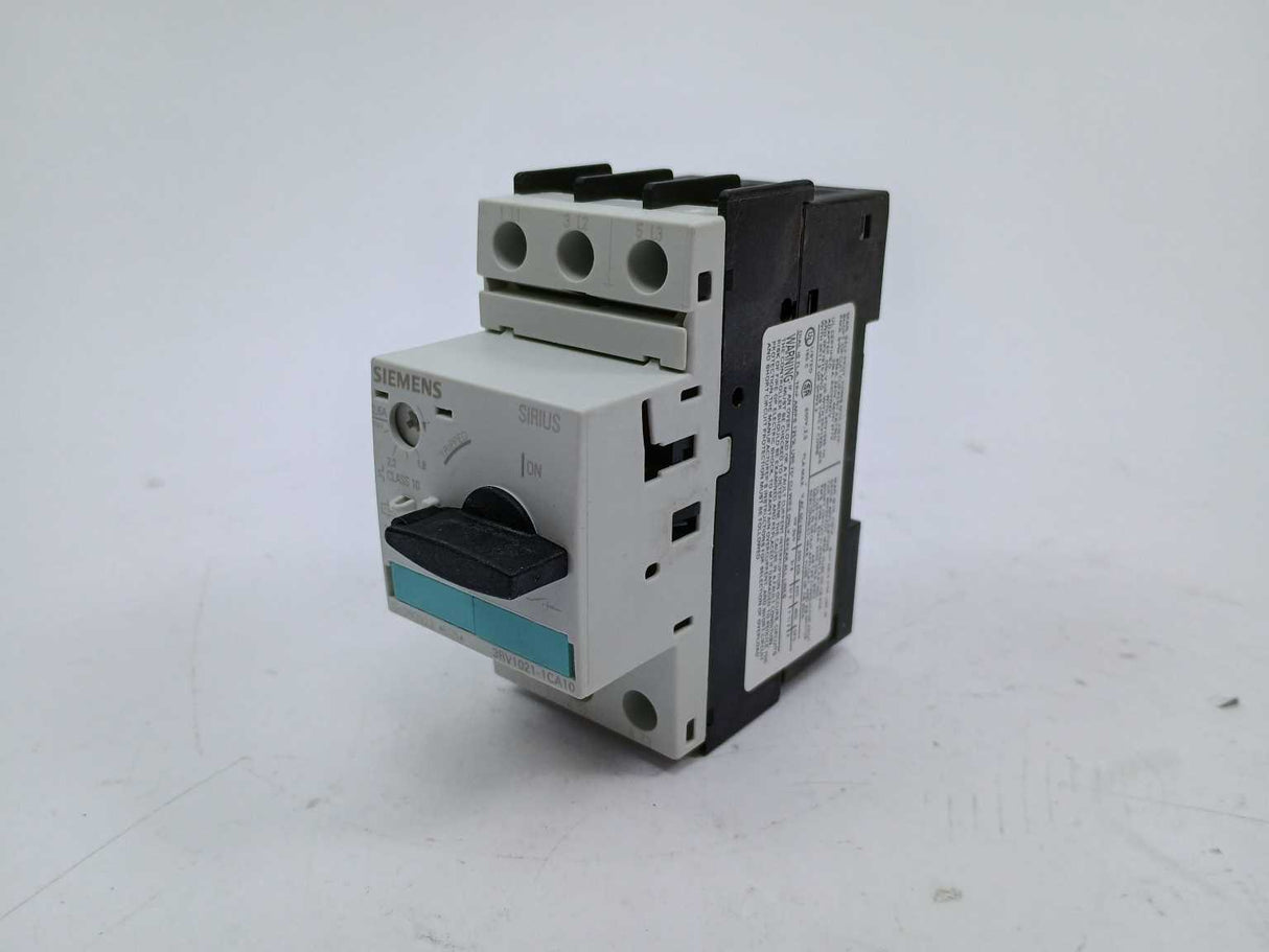 Siemens 3RV1021-1CA10 Circuit breaker 1.8-2.5A