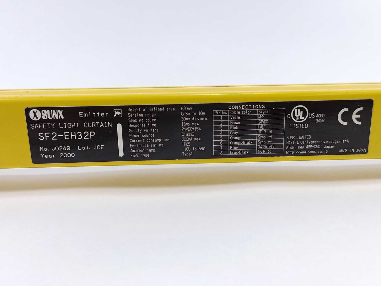 SUNX SF2-EH32P Emitter with SF2-EH32D Receiver