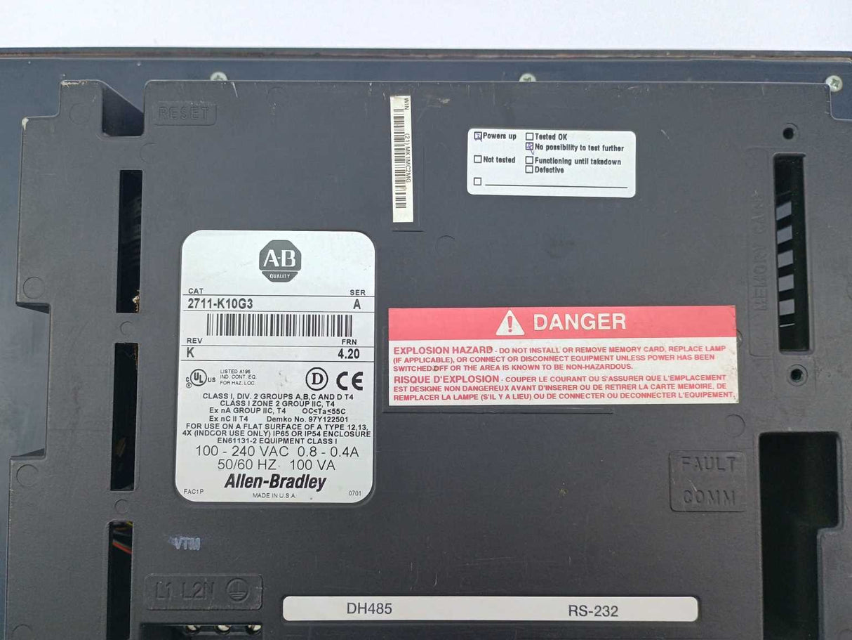 AB 2711-K10G3 PanelView 1000 Ser. A Rev. K  Frn. 4.20