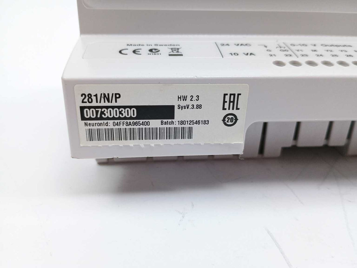 Schneider Electric 007300300 281/N/P TAC Xenta 281 Programmable Controller