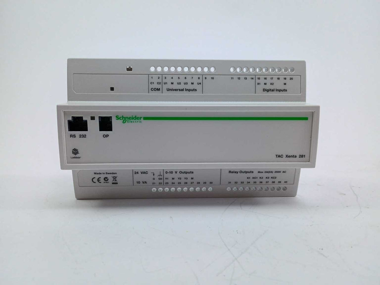 Schneider Electric 007300300 281/N/P TAC Xenta 281 Programmable Controller