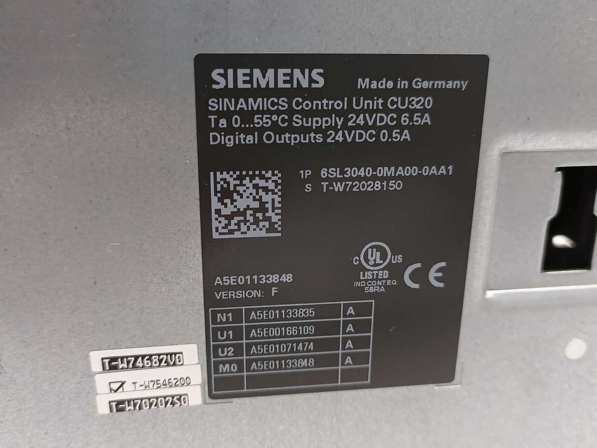 Siemens 6SL3040-0MA00-0AA1 SINAMICS Control Unit CU320